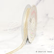 3/8" Organza With Satin And Gold Edge Ribbon - 25 Yards (Ivory)