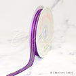 3/8" Organza With Satin And Gold Edge Ribbon - 25 Yards (Purple)