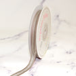 3/8" Organza With Satin And Gold Edge Ribbon - 25 Yards (Toffee)