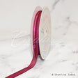 3/8" Organza With Satin And Gold Edge Ribbon - 25 Yards (Wine)