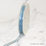 3/8" Organza With Satin Edge Ribbon - 25 Yards (Antique Blue)