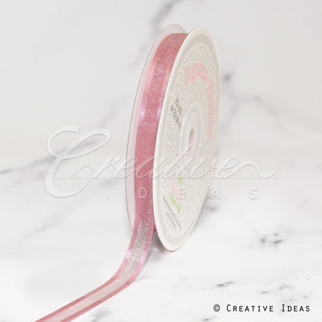 3/8" Organza With Satin Edge Ribbon - 25 Yards (Blush)