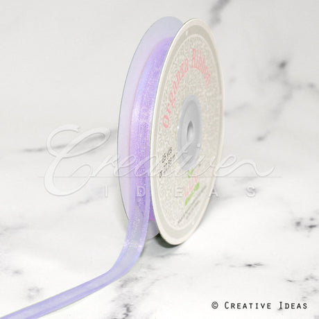 3/8" Organza With Satin Edge Ribbon - 25 Yards (Lavender)