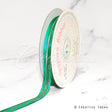 3/8" Organza With Satin & Silver Edge Ribbon - 25 Yards (Emerald Green)