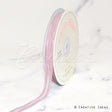 3/8" Organza With Satin & Silver Edge Ribbon - 25 Yards (Light Pink)