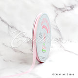 3/8" Single Face Satin-100 Yds (Frost Pink)