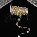 3/8" Small Bubble Rhinestone Chain-3 Yds (Gold)
