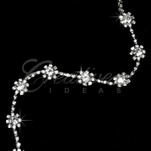 3/8" Small Bubble Rhinestone Chain-3 Yds (Silver)