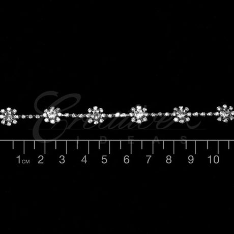 3/8" Small Bubble Rhinestone Chain-3 Yds (Silver)