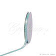3/8" Satin With Gold Edge Ribbon- 50 Yards (Aqua)