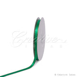 3/8" Satin With Gold Edge Ribbon- 50 Yards (Emerald Green)
