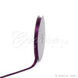 3/8" Satin With Gold Edge Ribbon- 50 Yards (Plum)