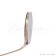 3/8" Satin With Gold Edge Ribbon- 50 Yards (Toffee)
