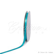 3/8" Satin With Gold Edge Ribbon- 50 Yards (Turquoise)