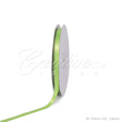 3/8" Satin With Silver Edge Ribbon - 50 Yards (Apple Green)