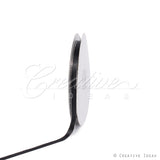3/8" Satin With Silver Edge Ribbon - 50 Yards (Black)