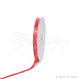 3/8" Satin With Silver Edge Ribbon - 50 Yards (Coral)