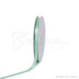 3/8" Satin With Silver Edge Ribbon - 50 Yards (Mint Green)