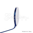 3/8" Atin With Silver Edge Ribbon - 50 Yards (Navy Blue)