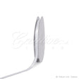 3/8" Satin With Silver Edge Ribbon - 50 Yards (White)