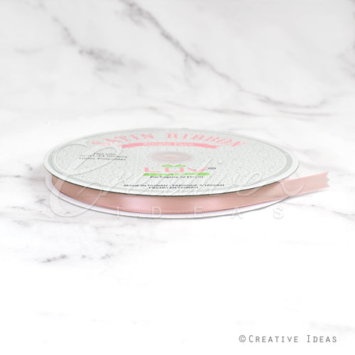 3/8" Single Face Satin Ribbon - 100 Yards (Mauve Pink)