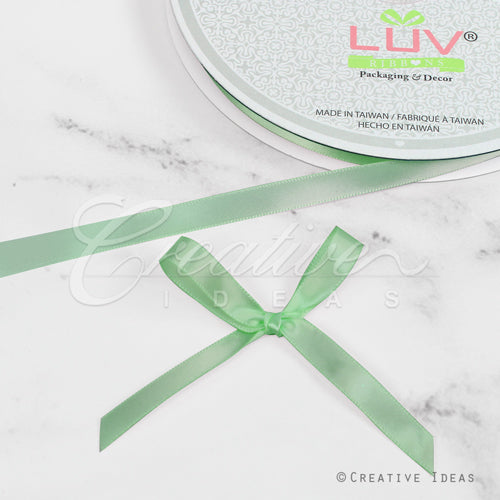 3/8" Single Face Satin Ribbon - 100 Yards (Sage)