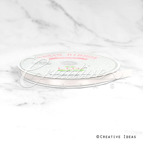 3/8" Single Face Satin Ribbon - 100 Yards (Antique White)