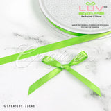 3/8" Single Face Satin Ribbon - 100 Yards (Apple Green)