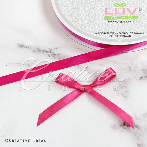 3/8" Single Face Satin Ribbon - 100 Yards (Azalea)