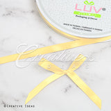 3/8" Single Face Satin Ribbon - 100 Yards (Baby Maize)