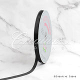 3/8" Single Face Satin Ribbon - 100 Yards (Black)