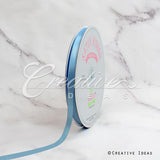 3/8" Single Face Satin Ribbon - 100 Yards (Blue Mist)
