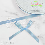 3/8" Single Face Satin Ribbon - 100 Yards (Blue Mist)