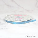 3/8" Single Face Satin Ribbon - 100 Yards (Blue Mist)