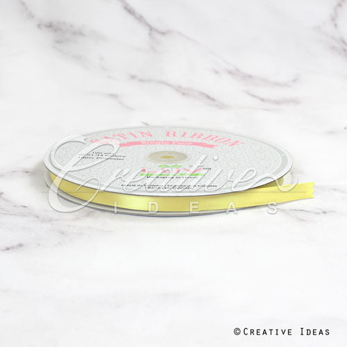 3/8" Single Face Satin Ribbon - 100 Yards (Canary)