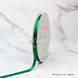 3/8" Single Face Satin Ribbon - 100 Yards (Emerald Green)