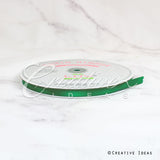 3/8" Single Face Satin Ribbon - 100 Yards (Emerald Green)