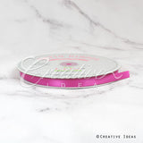 3/8" Single Face Satin Ribbon - 100 Yards (Fuchsia)