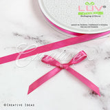 3/8" Single Face Satin Ribbon - 100 Yards (Hot Pink)