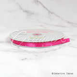 3/8" Single Face Satin Ribbon - 100 Yards (Hot Pink)