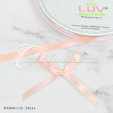 3/8" Single Face Satin Ribbon - 100 Yards (Light Peach)