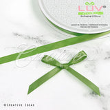 3/8" Single Face Satin Ribbon - 100 Yards (Moss Green)