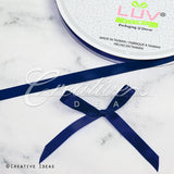 3/8" Single Face Satin Ribbon - 100 Yards (Navy Blue)