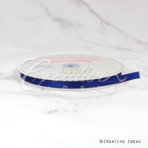 3/8" Single Face Satin Ribbon - 100 Yards (Navy Blue)