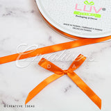 3/8" Single Face Satin Ribbon - 100 Yards (Orange)