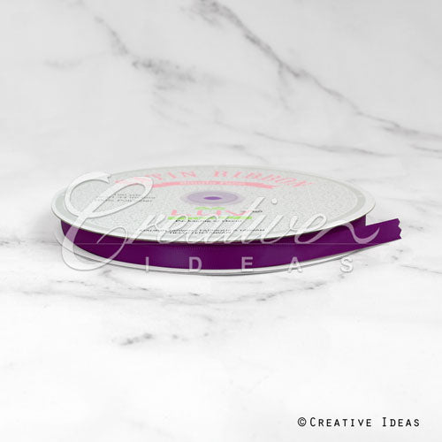 3/8" Single Face Satin Ribbon - 100 Yards (Plum)