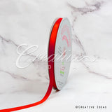 3/8" Single Face Satin Ribbon - 100 Yards (Red)