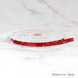 3/8" Single Face Satin Ribbon - 100 Yards (Red)