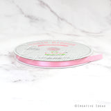 3/8" Single Face Satin Ribbon - 100 Yards (Rose)