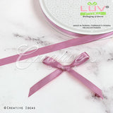 3/8" Single Face Satin Ribbon - 100 Yards (Rosy Mauve)